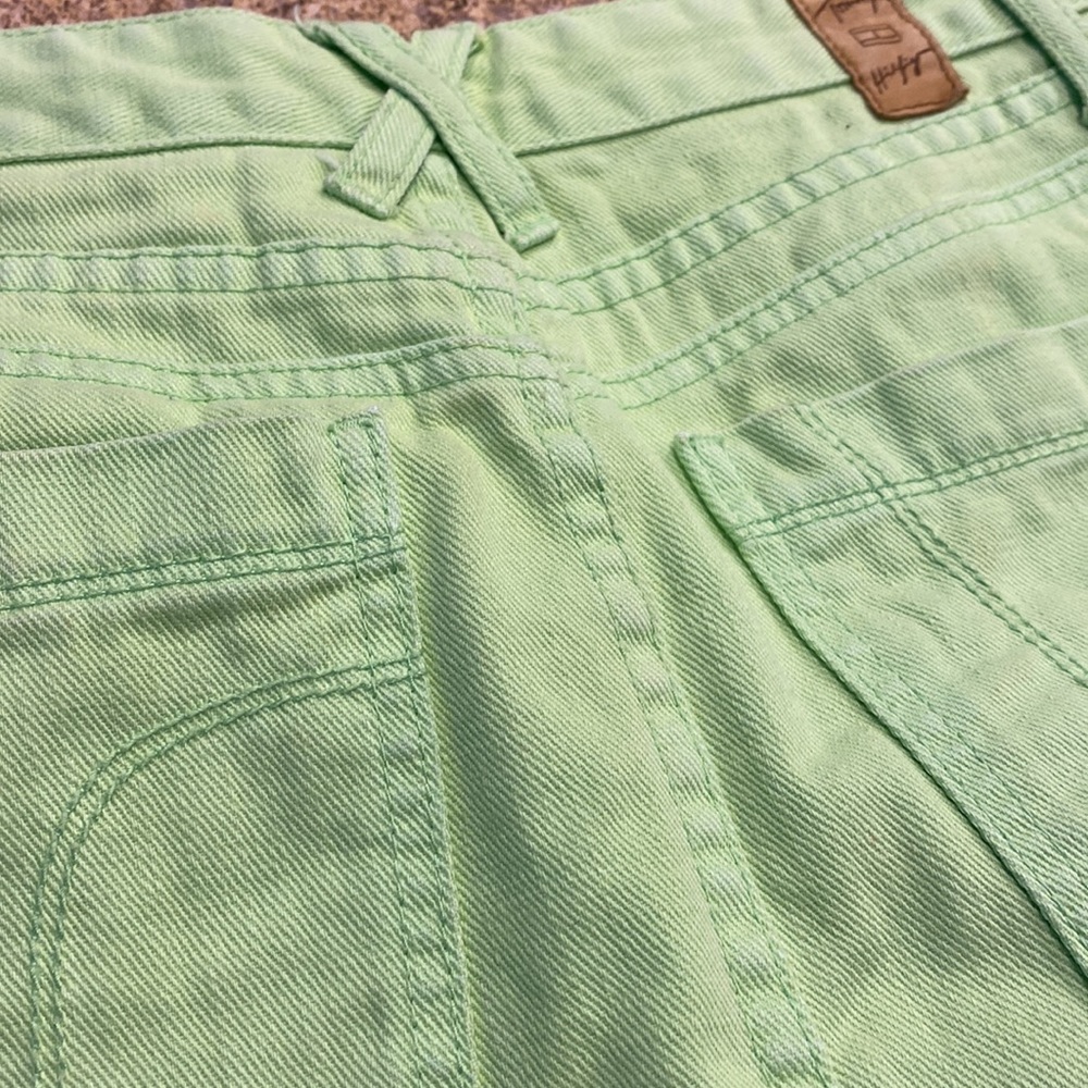 Tommy Hilfiger Green Jean Mini Skirt 4 - Picture 11 of 16
